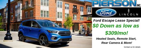Pierson ford - Wednesday 8am-5:30pm. Thursday 8am-5:30pm. Friday 8am-5:30pm. Saturday 8am-1pm. Sunday Closed. See All Department Hours. Come in to our Ford service center at Pierson Ford Lincoln Inc. in Aberdeen. We service SUVs, trucks, and cars in the Aberdeen area. We are located at 701 Auto Plaza Drive. 
